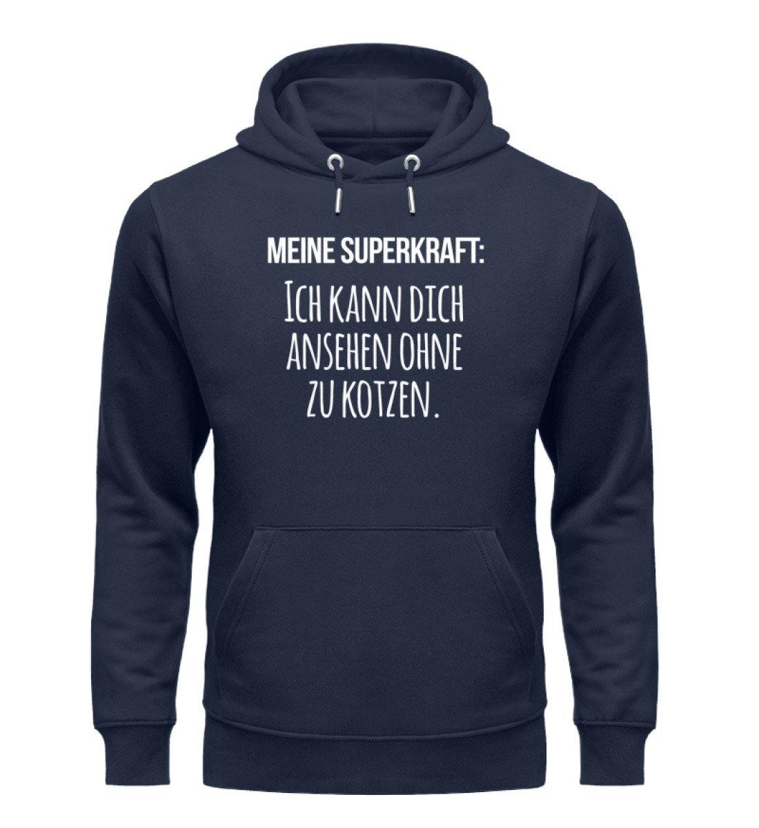 Meine Superkraft: ohne zu kotzen - Unisex Organic Hoodie