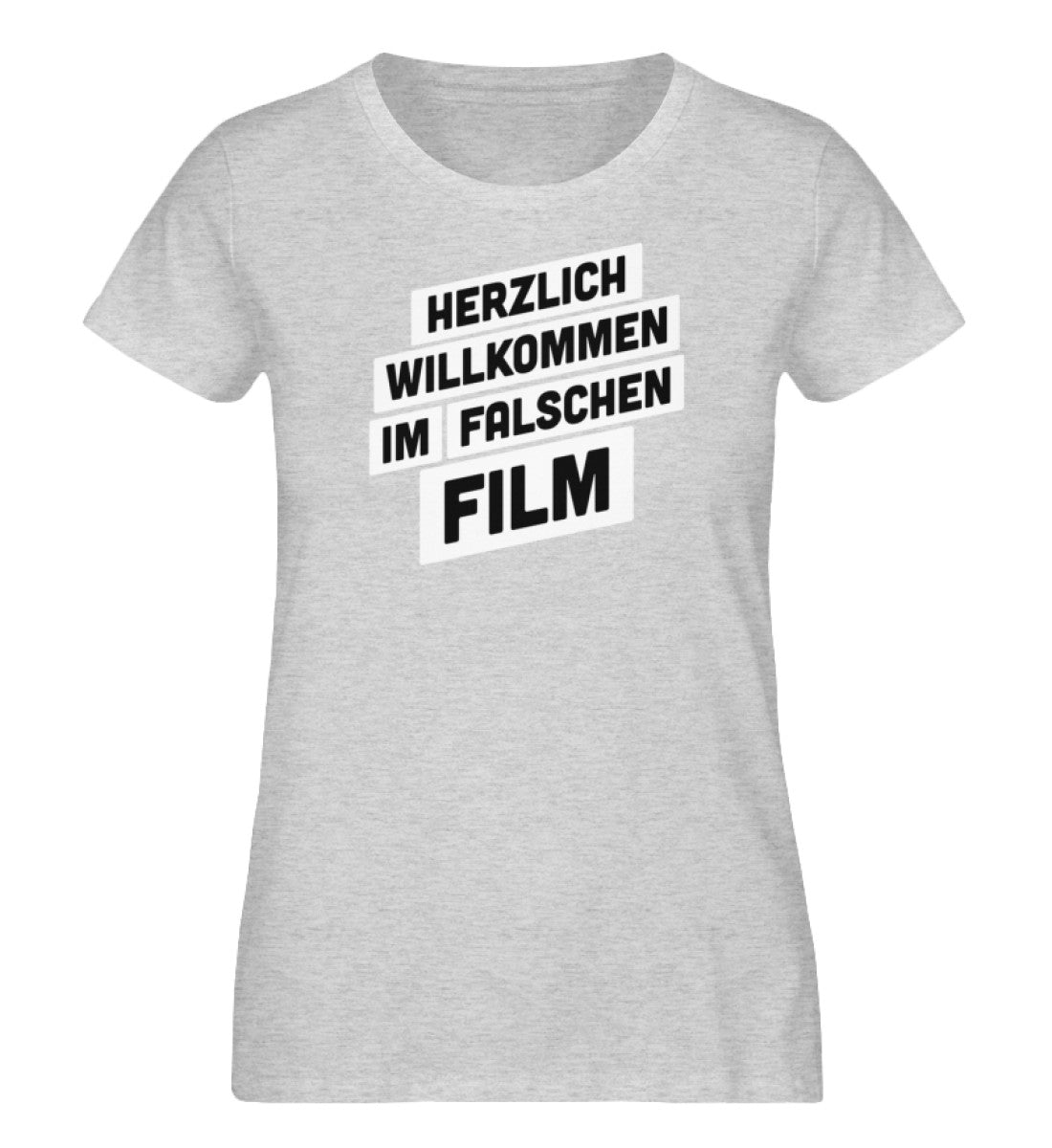 Herzlich willkommen im falschen Film - Damen Organic Melange Shirt