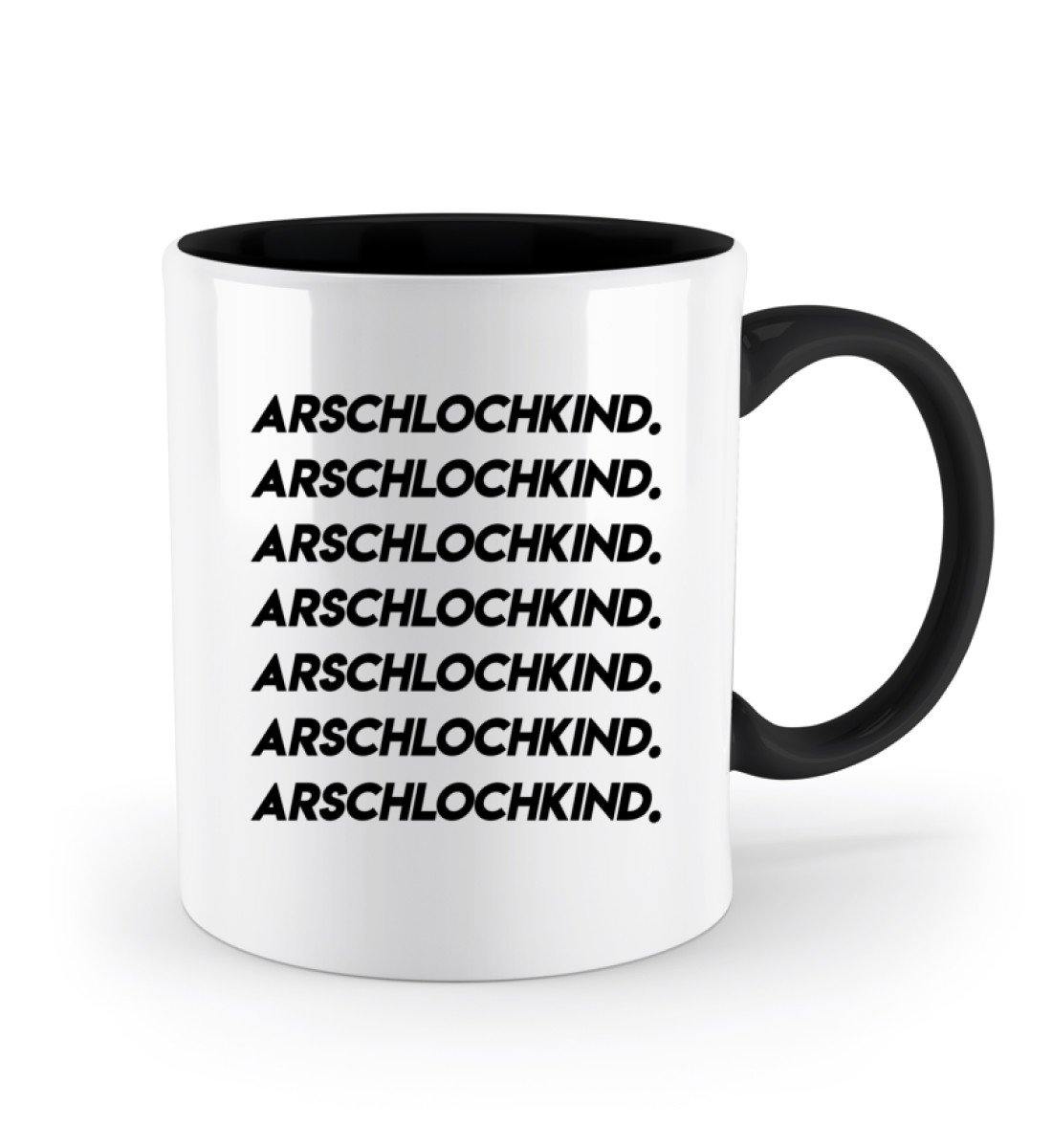 Arschlochkind. - Words on Shirts - Tasse - Zweifarbige Tasse