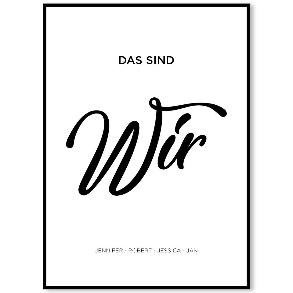 Das sind wir | personalisierbares Poster mit Namen | Familienposter Geschenk für Paare, Familie, Jahrestag, Valentinstag