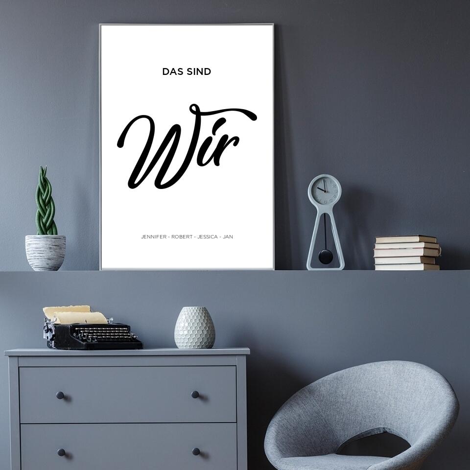 Das sind wir | personalisierbares Poster mit Namen | Familienposter Geschenk für Paare, Familie, Jahrestag, Valentinstag