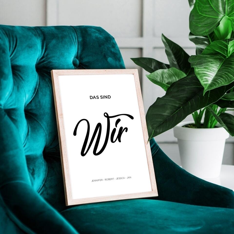 Das sind wir | personalisierbares Poster mit Namen | Familienposter Geschenk für Paare, Familie, Jahrestag, Valentinstag