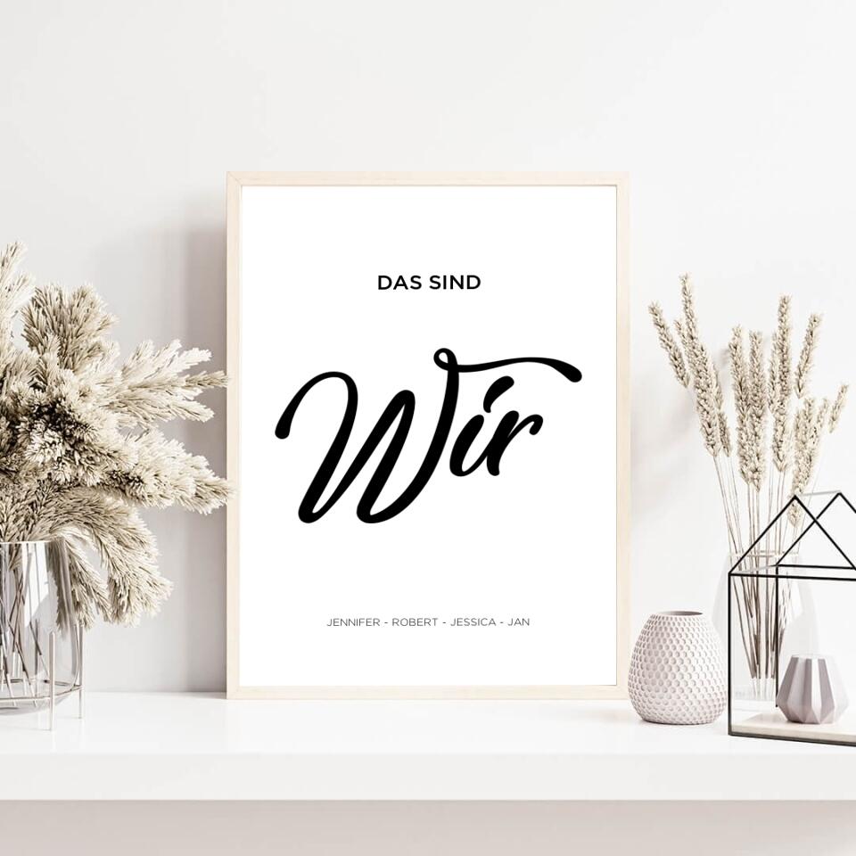 Das sind wir | personalisierbares Poster mit Namen | Familienposter Geschenk für Paare, Familie, Jahrestag, Valentinstag