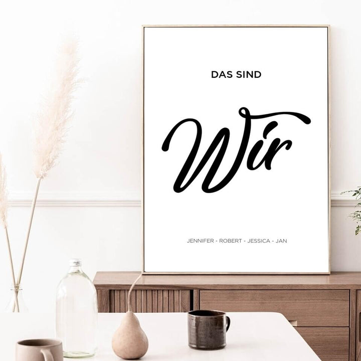 Das sind wir | personalisierbares Poster mit Namen | Familienposter Geschenk für Paare, Familie, Jahrestag, Valentinstag
