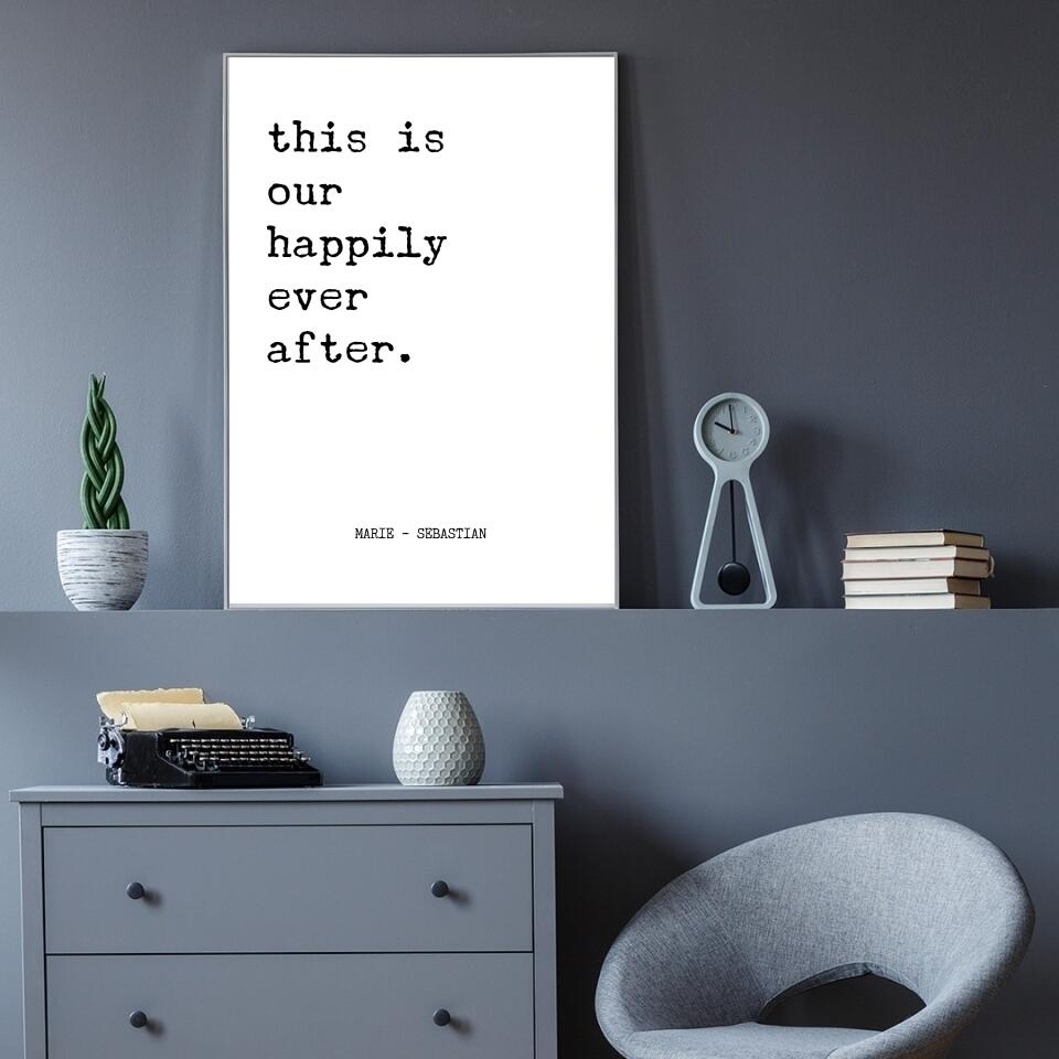 this is our happily ever after | personalisierbares Poster mit Namen | Familienposter Geschenk für Paare, Familie, Jahrestag, Valentinstag