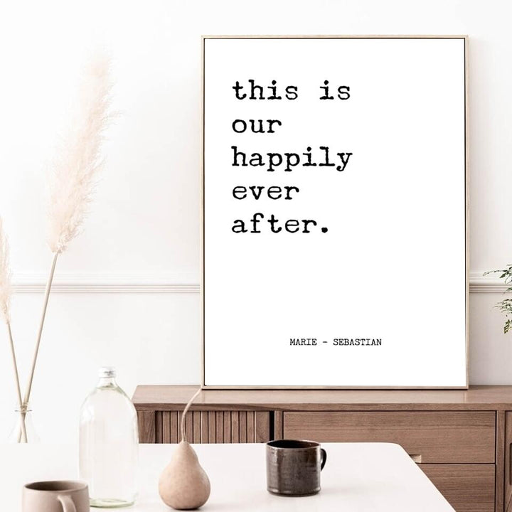 this is our happily ever after | personalisierbares Poster mit Namen | Familienposter Geschenk für Paare, Familie, Jahrestag, Valentinstag