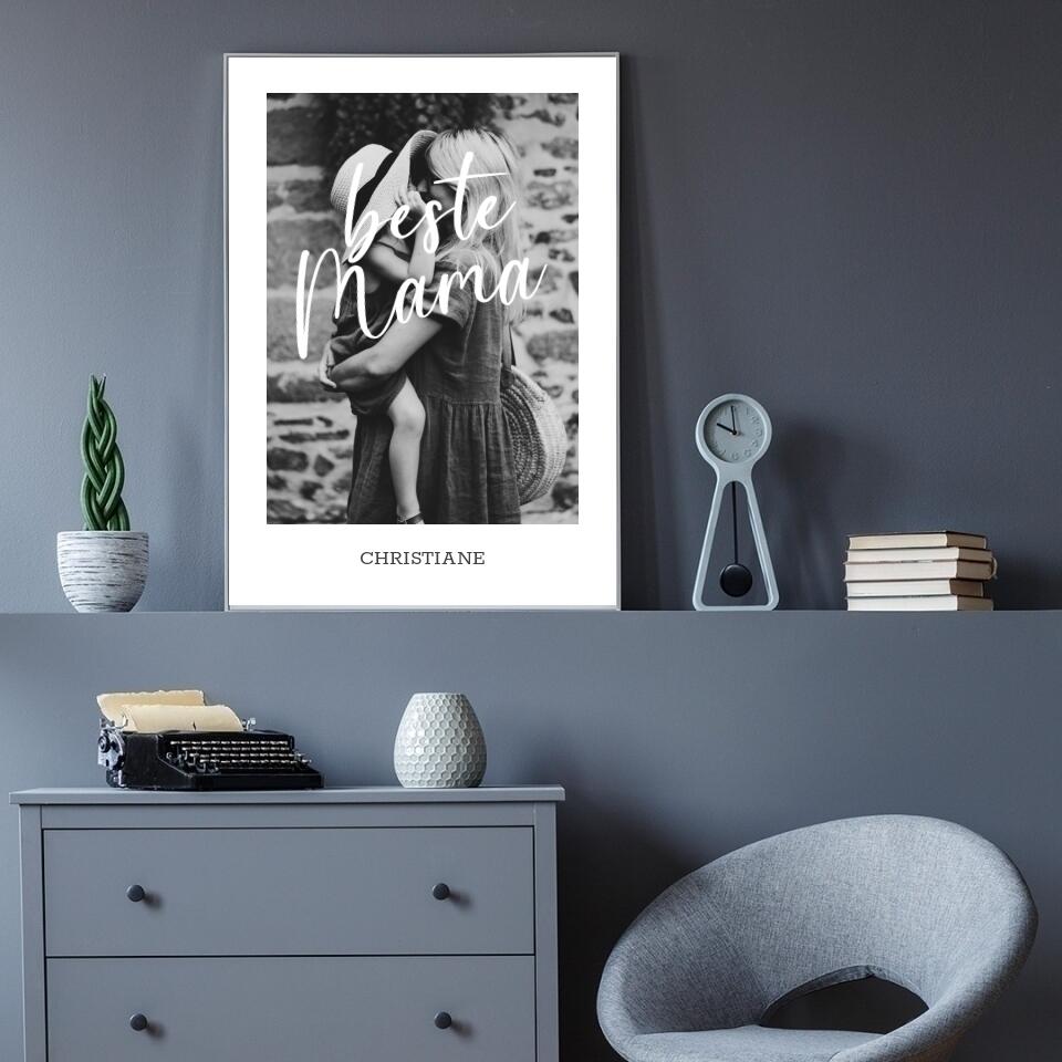 Familienposter beste Mama | personalisierbares Poster mit Name & Bild | Geschenk für Familie, Jahrestag, Valentinstag, Mama & Muttertag