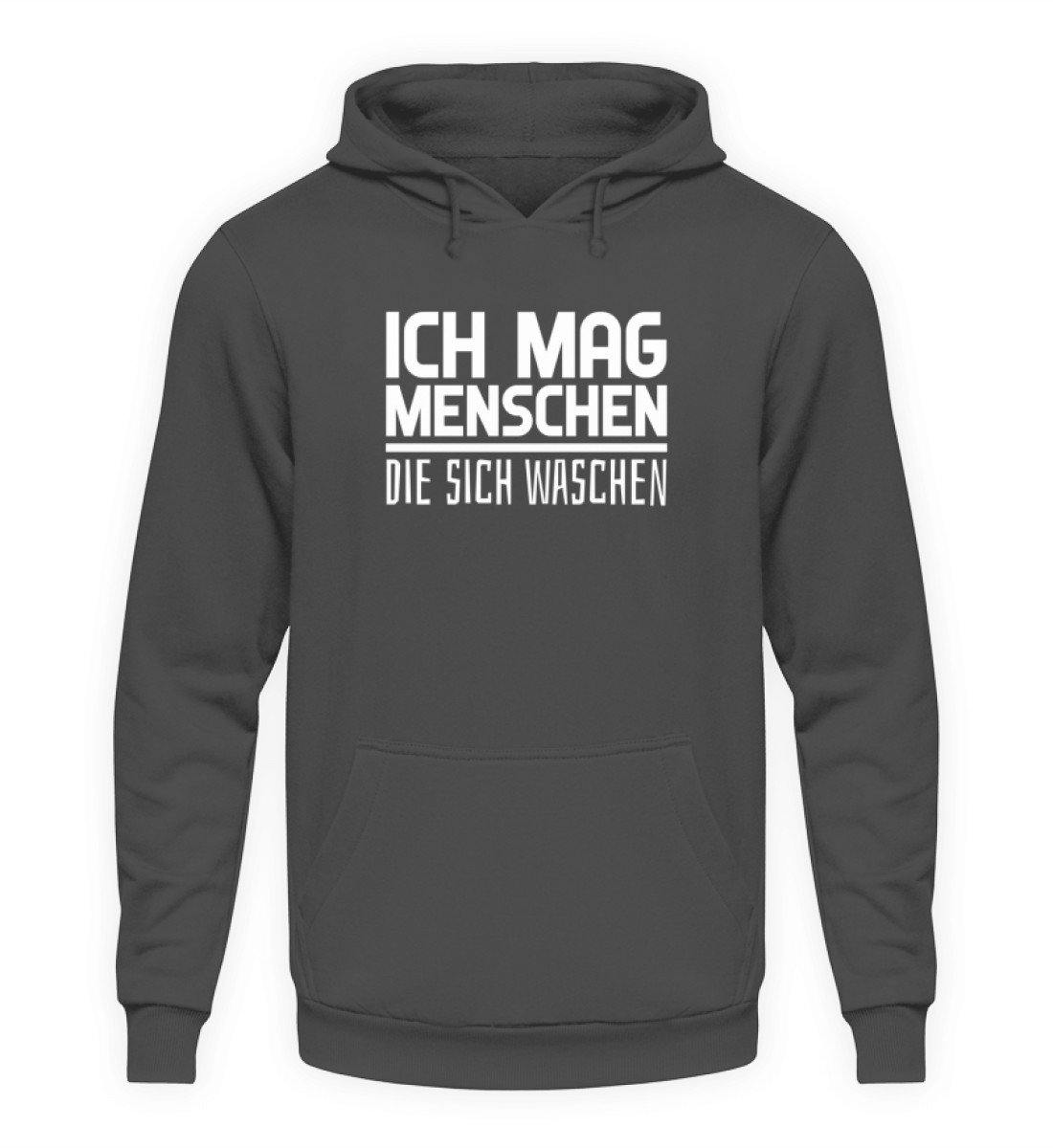 Ich mag Menschen - Words on Shirts - Unisex Kapuzenpullover Hoodie