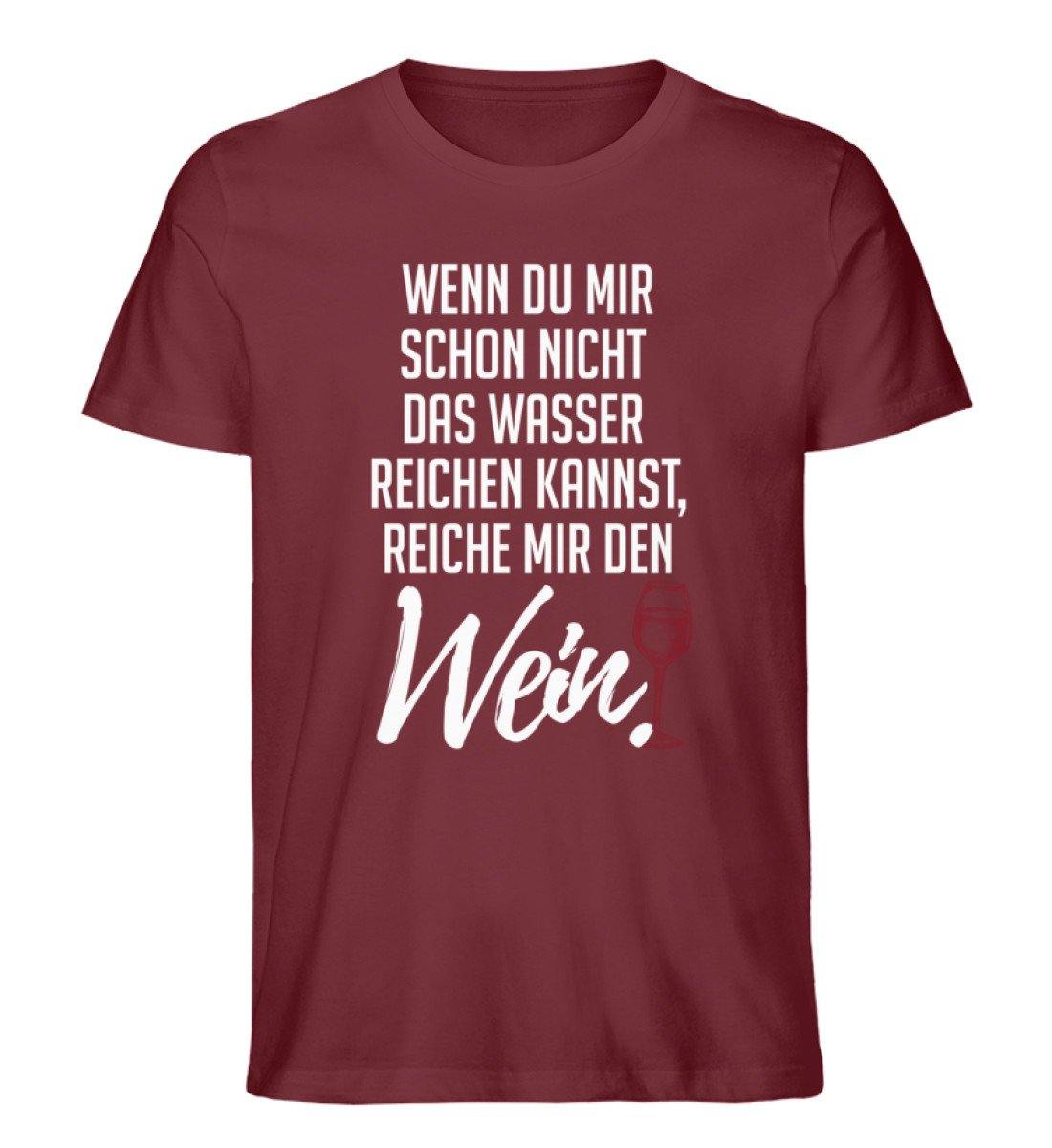 Reiche mir den Wein. - Herren Premium Organic Shirt