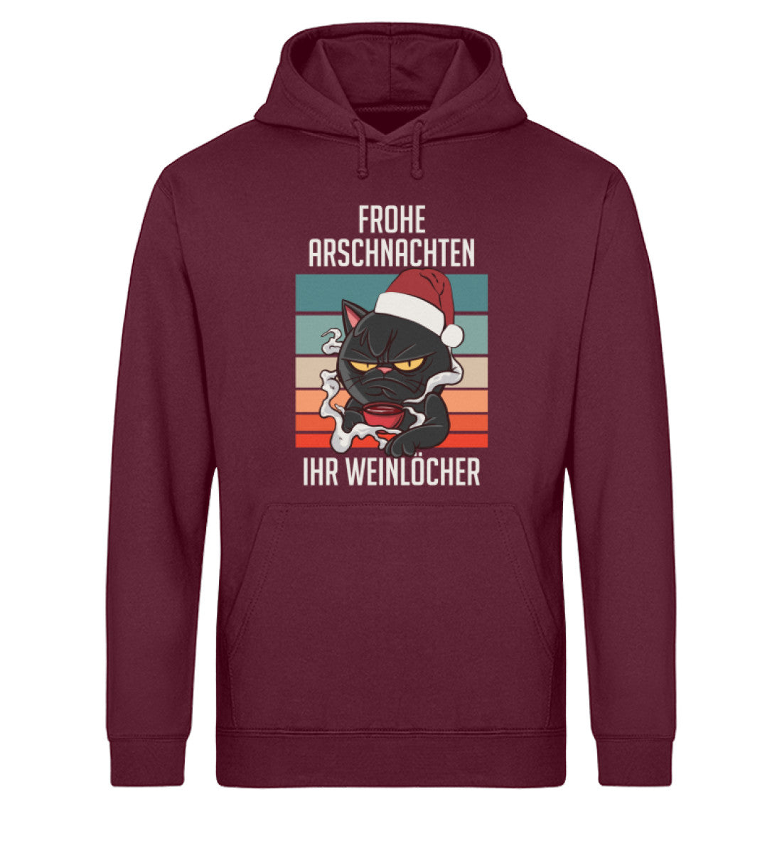 Frohe Arschnachten ihr Weinlöcher Katze - Unisex Organic Hoodie