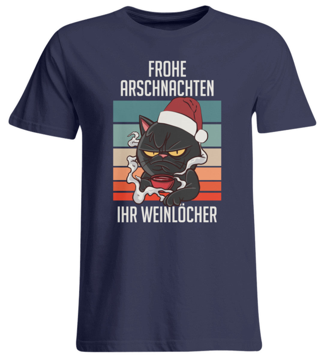 Frohe Arschnachten ihr Weinlöcher Katze - Übergrößenshirt