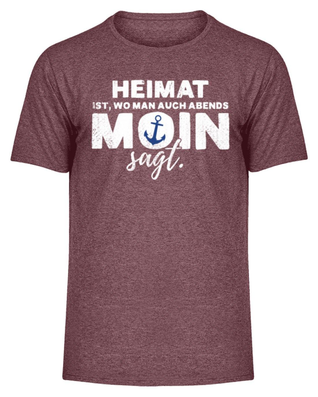 Abends Moin sagt 2 - Norddeutsch - Herren Melange Shirt