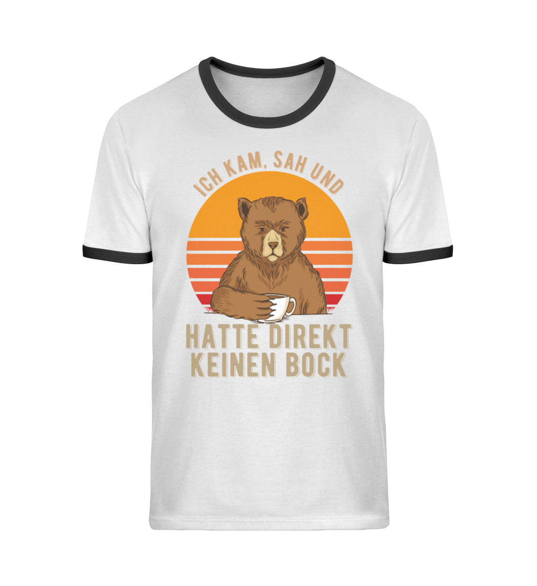 Ich kam, sah & hatte direkt keinen Bock. - Unisex Organic Ringer T-Shirt