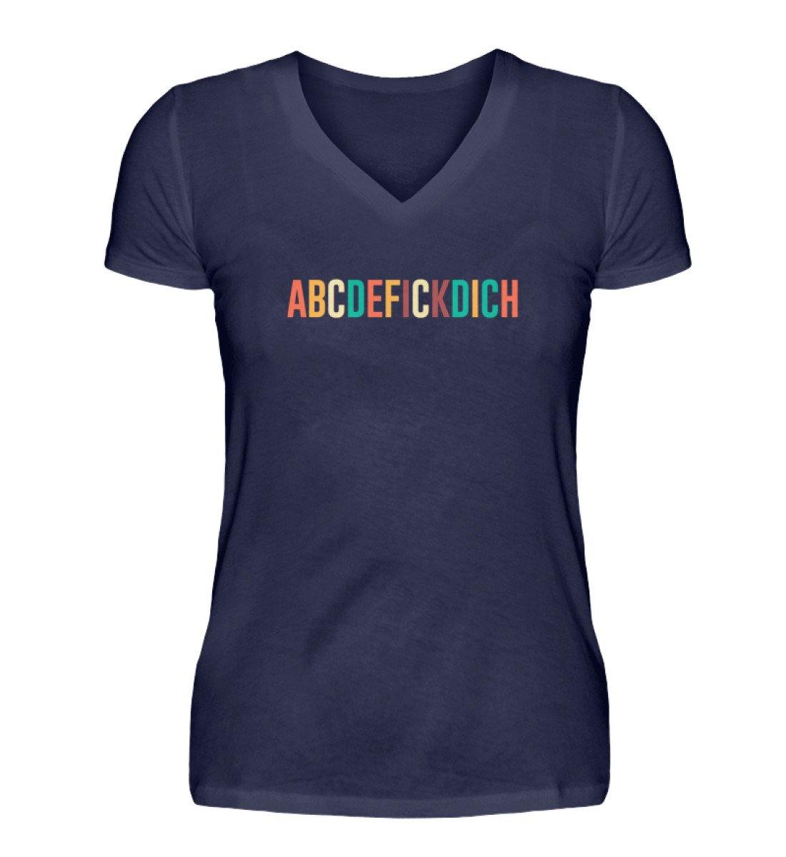 ABCDEFICKDICH - Words on Shirts - V-Neck Damenshirt
