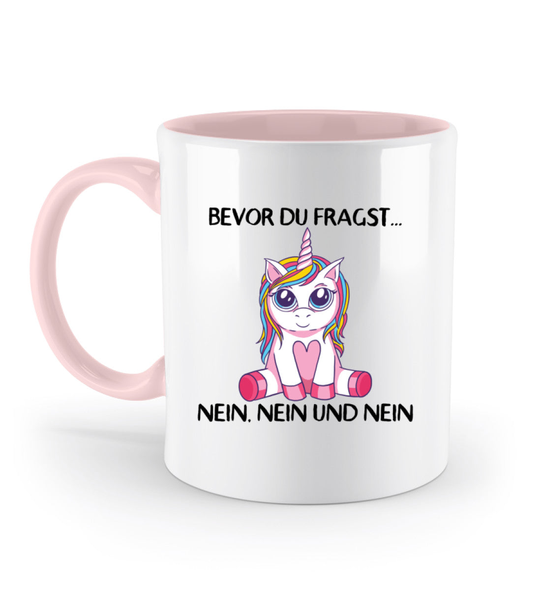 Bevor du fragst... Nein - Einhorn TF - Zweifarbige Tasse