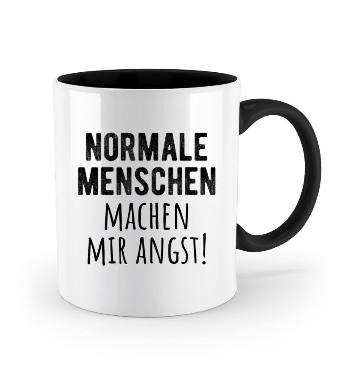 Normale Menschen machen mir Angst - Zweifarbige Tasse