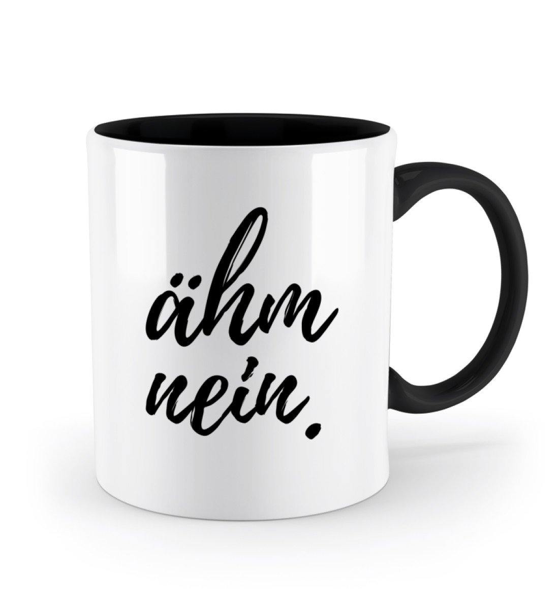 ähm nein. - Tasse - Words on Shirts - Zweifarbige Tasse
