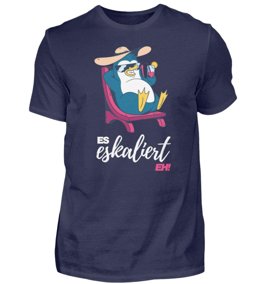 Es eskaliert eh - Pinguin - Words on Shirts - Herren Shirt