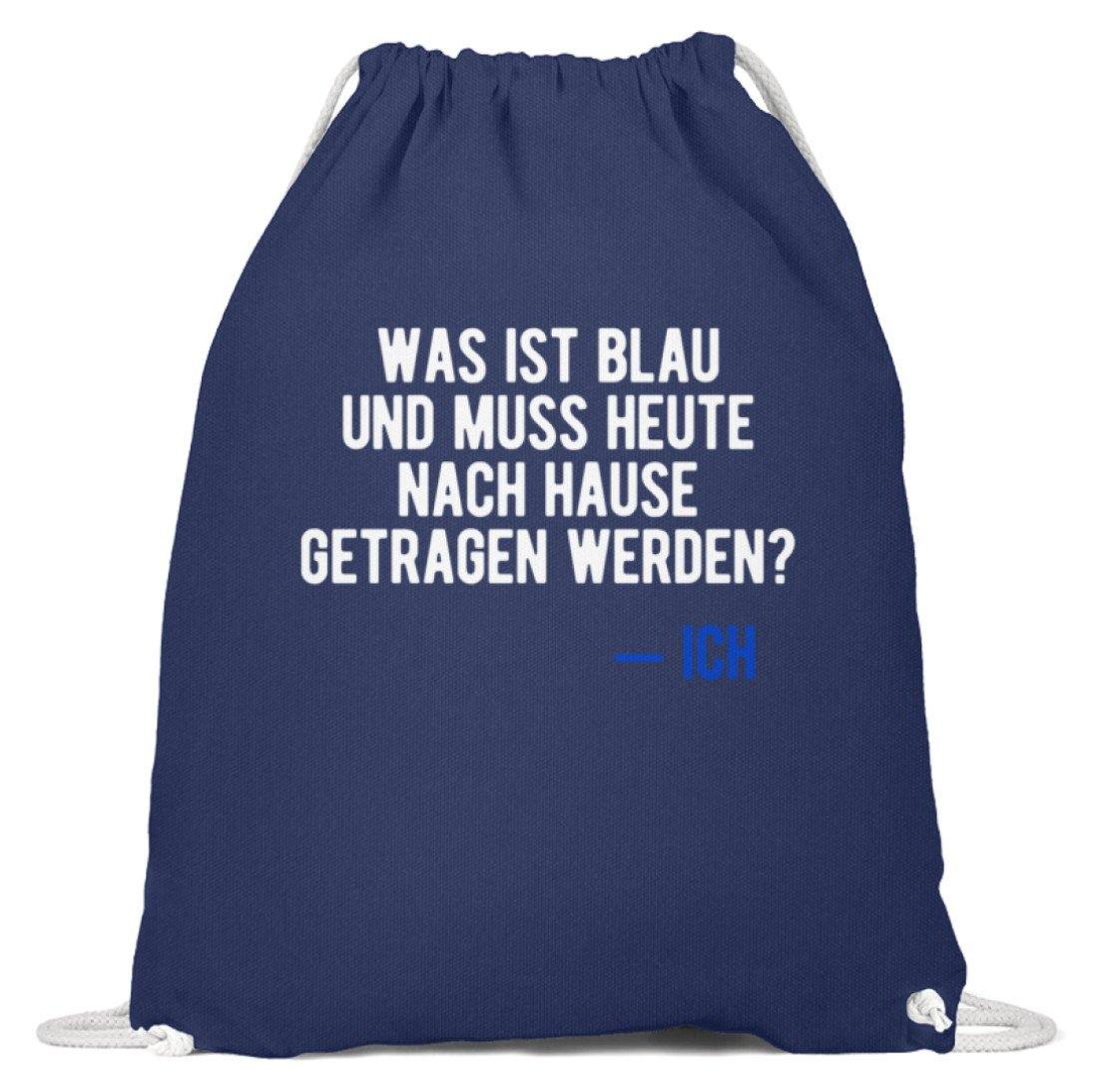 Was ist Blau? Ich - Words on Shirt - Baumwoll Gymsac