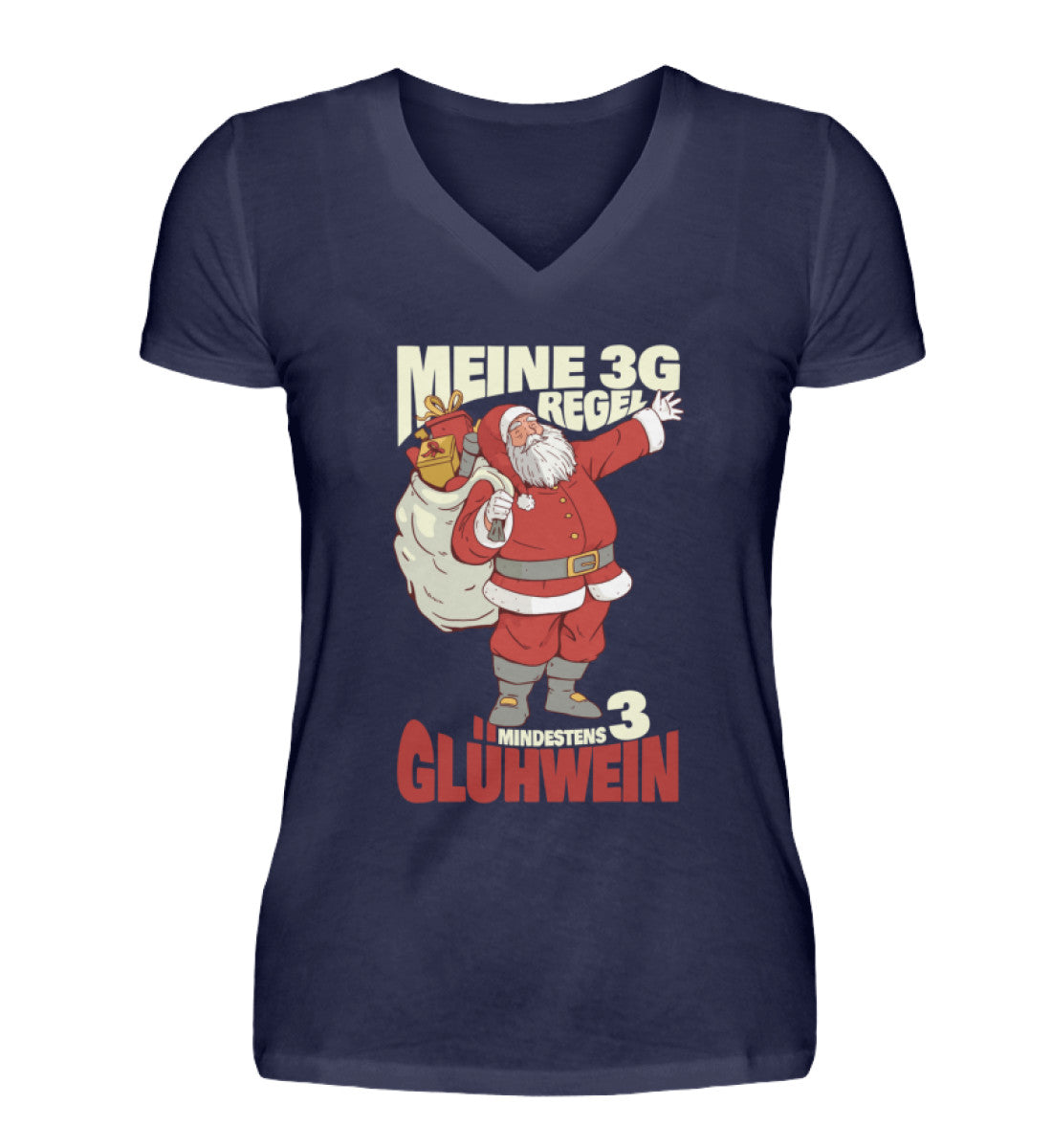 3G Regel - Mindestens 3 Glühwein - V-Neck Damenshirt