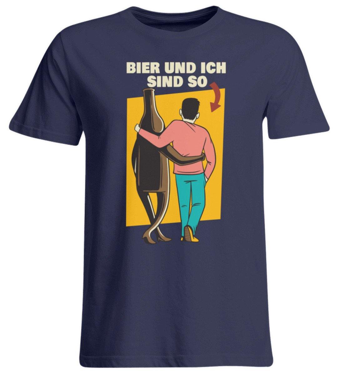 Bier und ich sind so - Words on Shirts - Übergrößenshirt