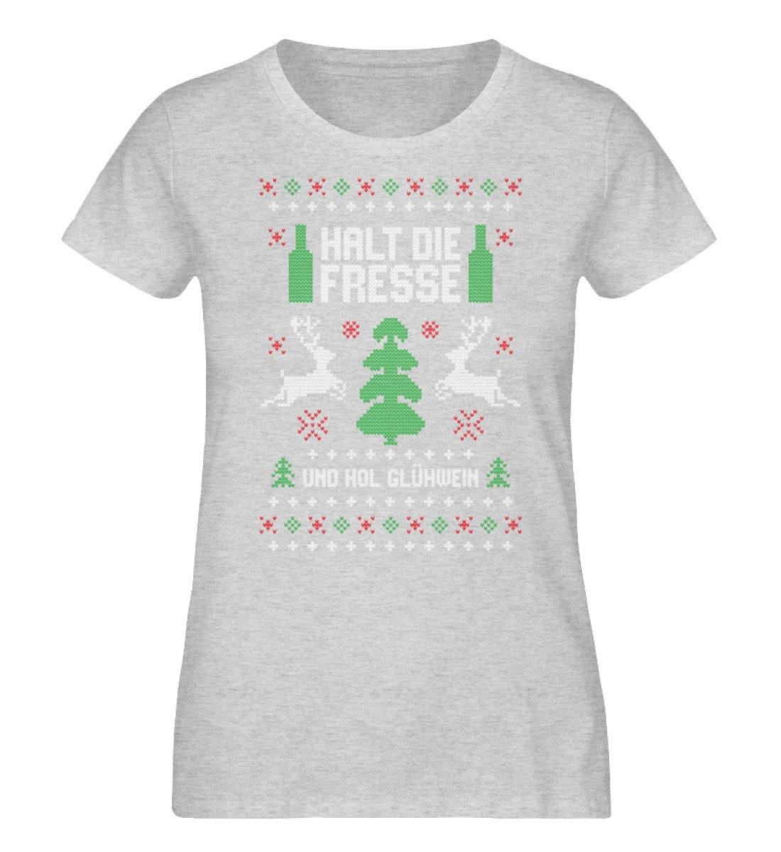 Halt die Fresse - und hol Glühwein - Damen Organic Melange Shirt