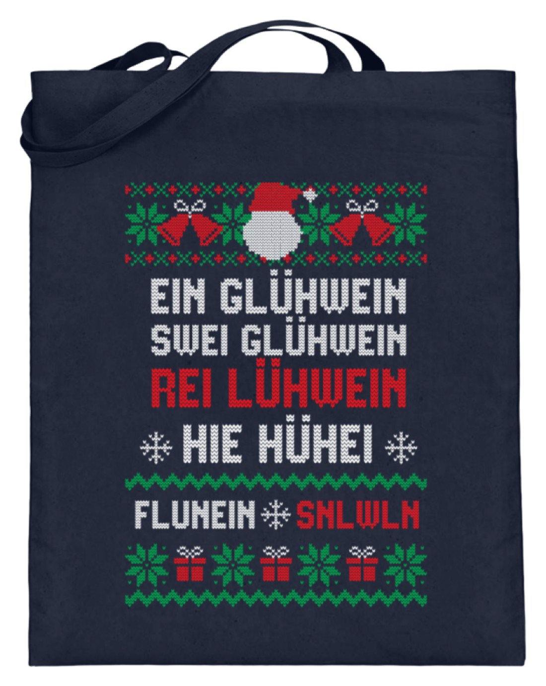 1 2 3 4 5 6 Glühwein - Words on Shirts - Jutebeutel (mit langen Henkeln)