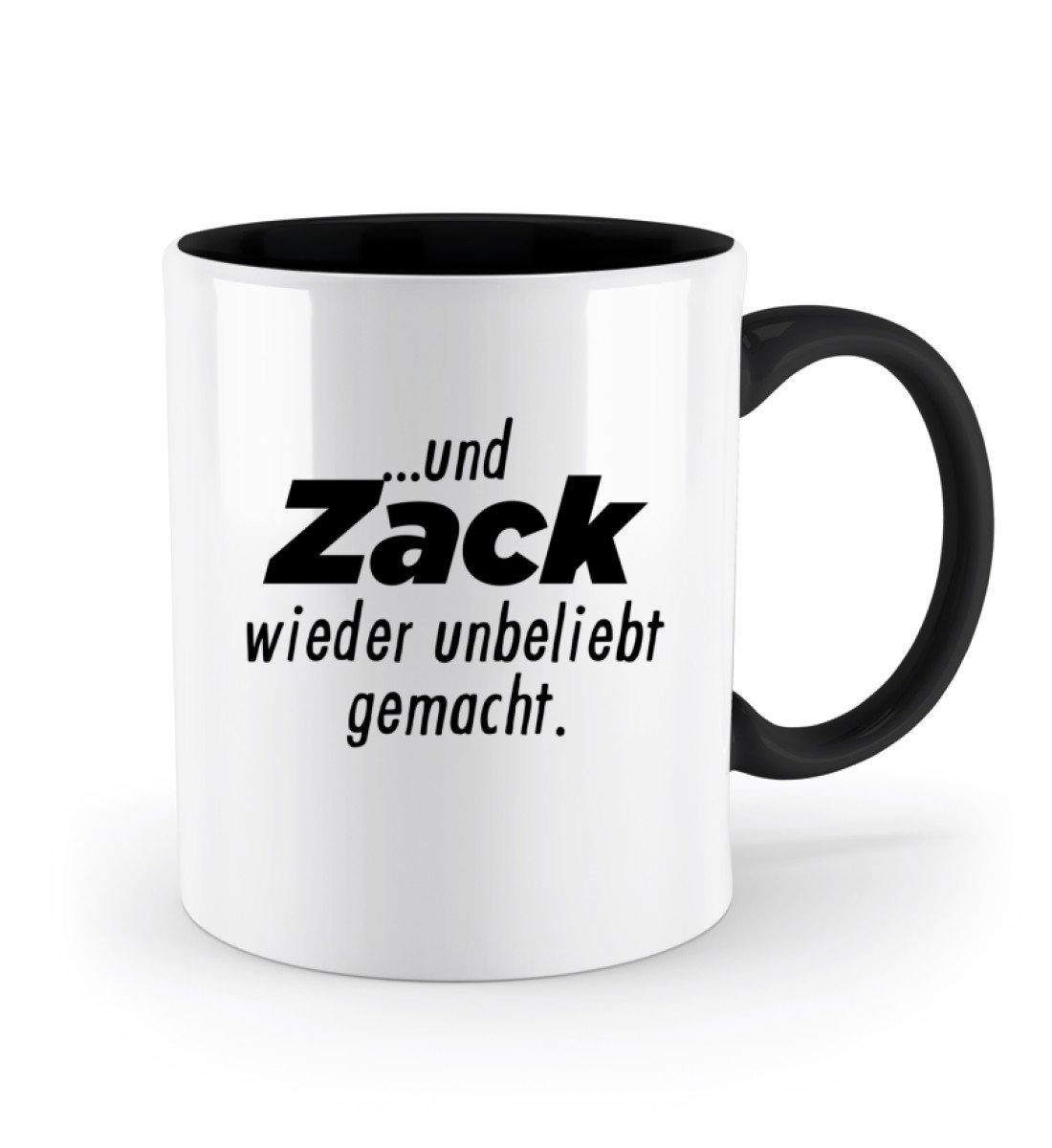 Und Zack wieder unbeliebt gemacht - Zweifarbige Tasse