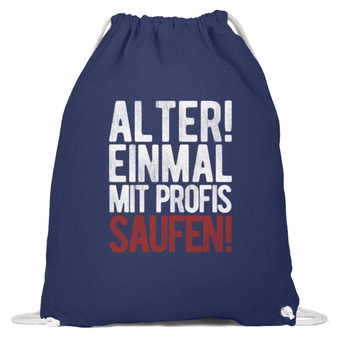 Einmal mit Profis Saufen Words on Shirts - Baumwoll Gymsac