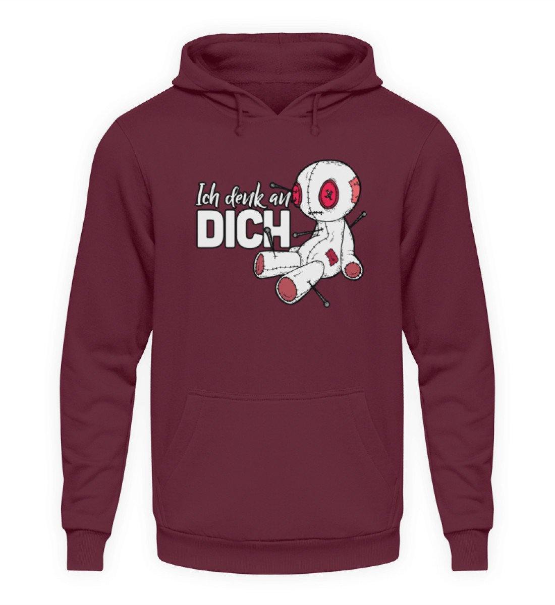 Voodoo Ich denk an dich Words on Shirts - Unisex Kapuzenpullover Hoodie
