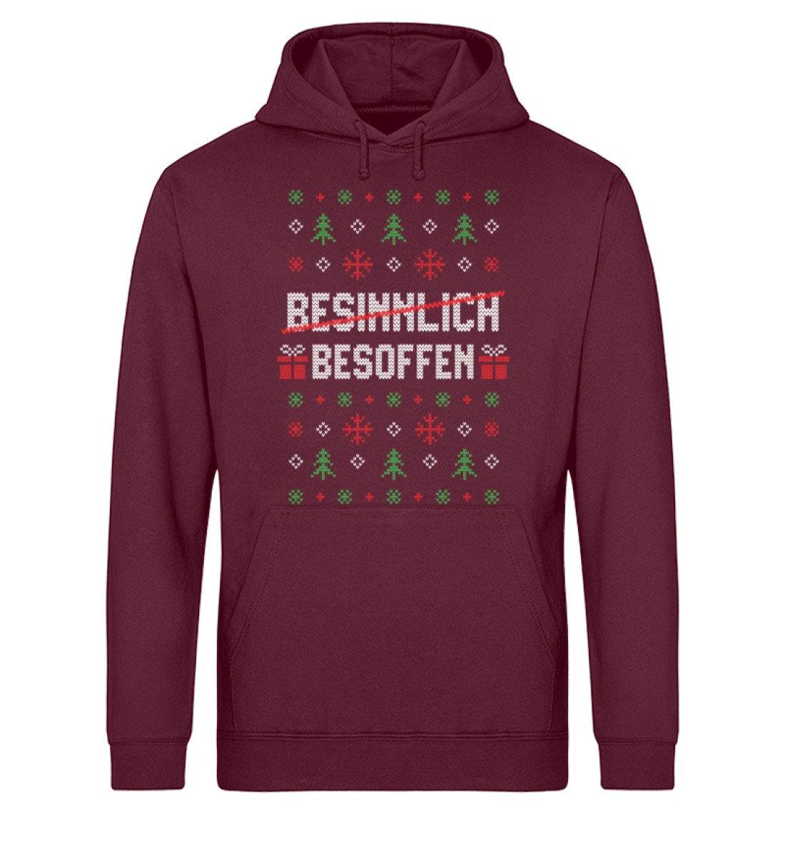 Besinnlich - Besoffen - Words on Shirts - Unisex Organic Hoodie