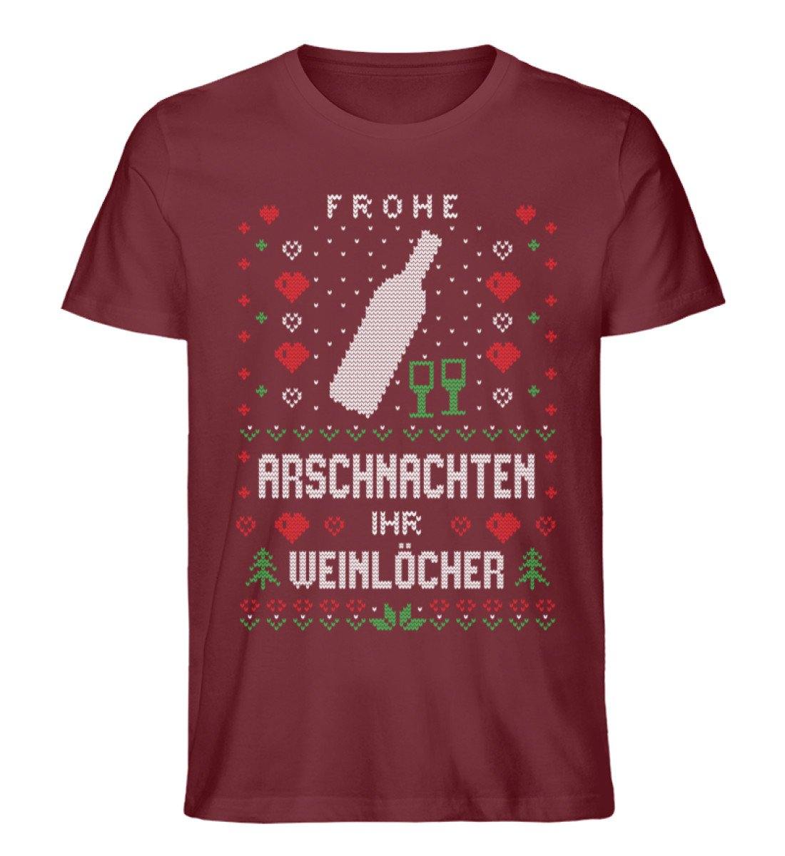Frohe Arschnachten - Weinlöcher 2020 - Herren Premium Organic Shirt