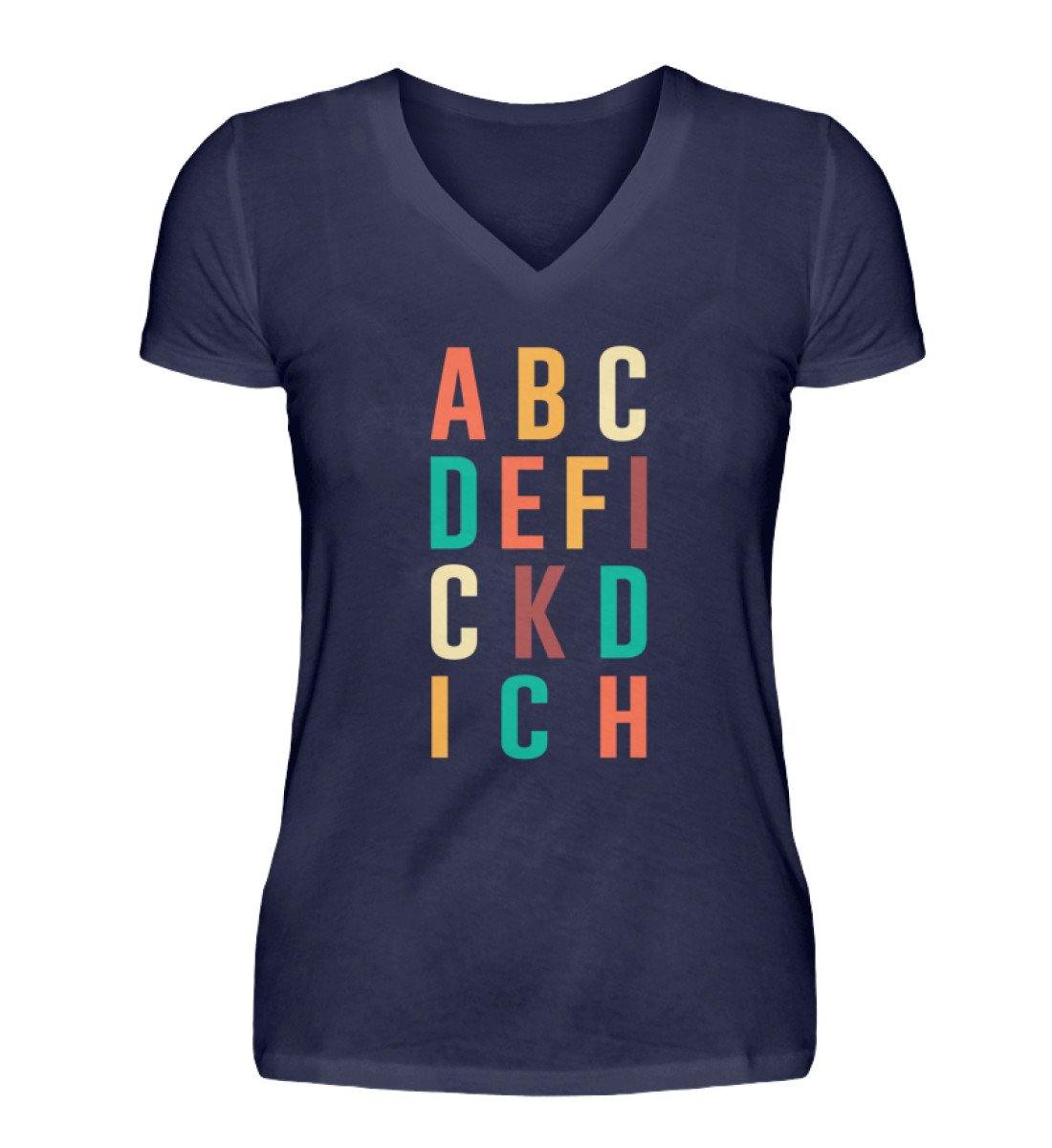 ABCDEFICKDICH - Words on Shirts - V-Neck Damenshirt
