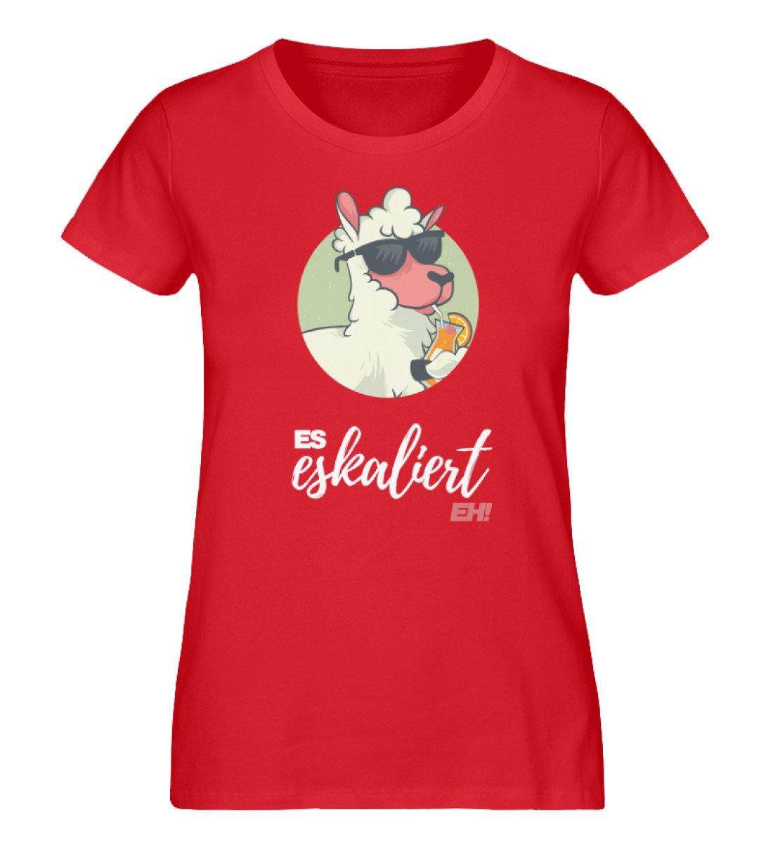 Es eskaliert eh - Lama - Words on Shirts - Damen Premium Organic Shirt