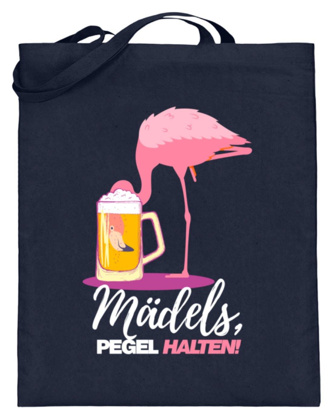 Mädels, Pegel halte - Flamingo - Jutebeutel (mit langen Henkeln)