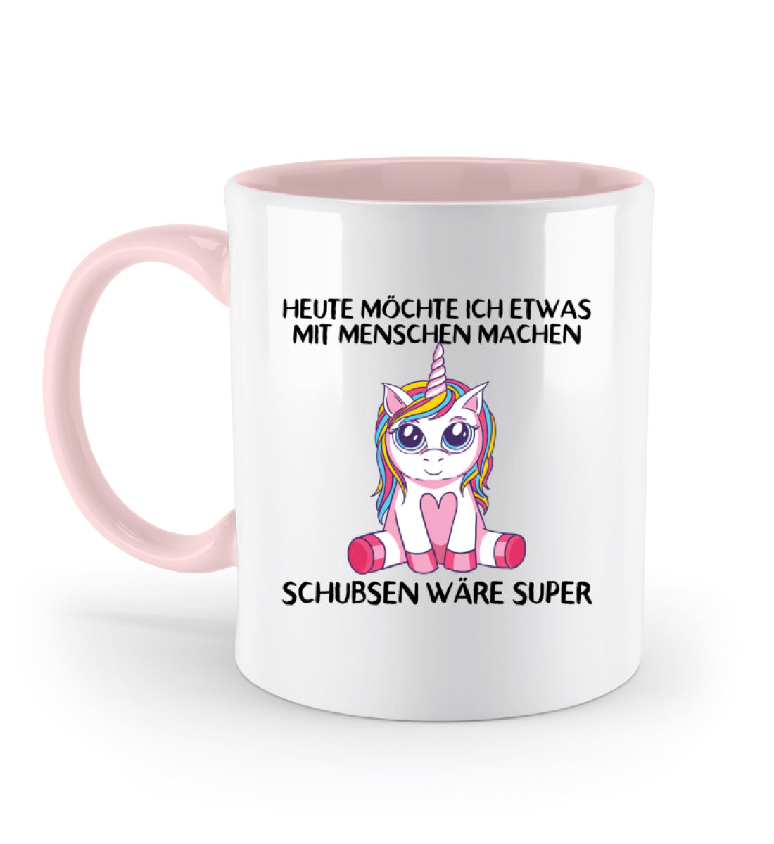 Etwas mit Menschen machen - Einhorn TF - Zweifarbige Tasse