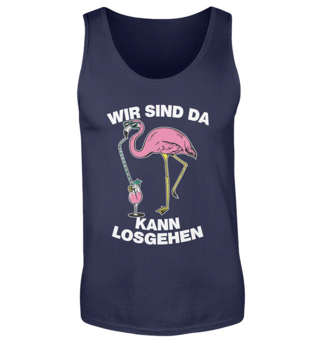 Wir sind da, kann losgehen - Flamingo - Herren Tanktop