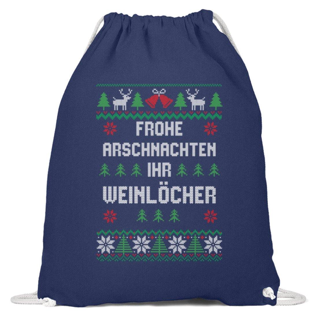 Frohe Arschnachten - Words on Shirts - Baumwoll Gymsac