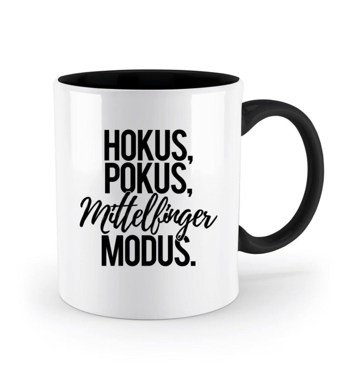 Hokus Pokus Mittelfinger Modus - Zweifarbige Tasse