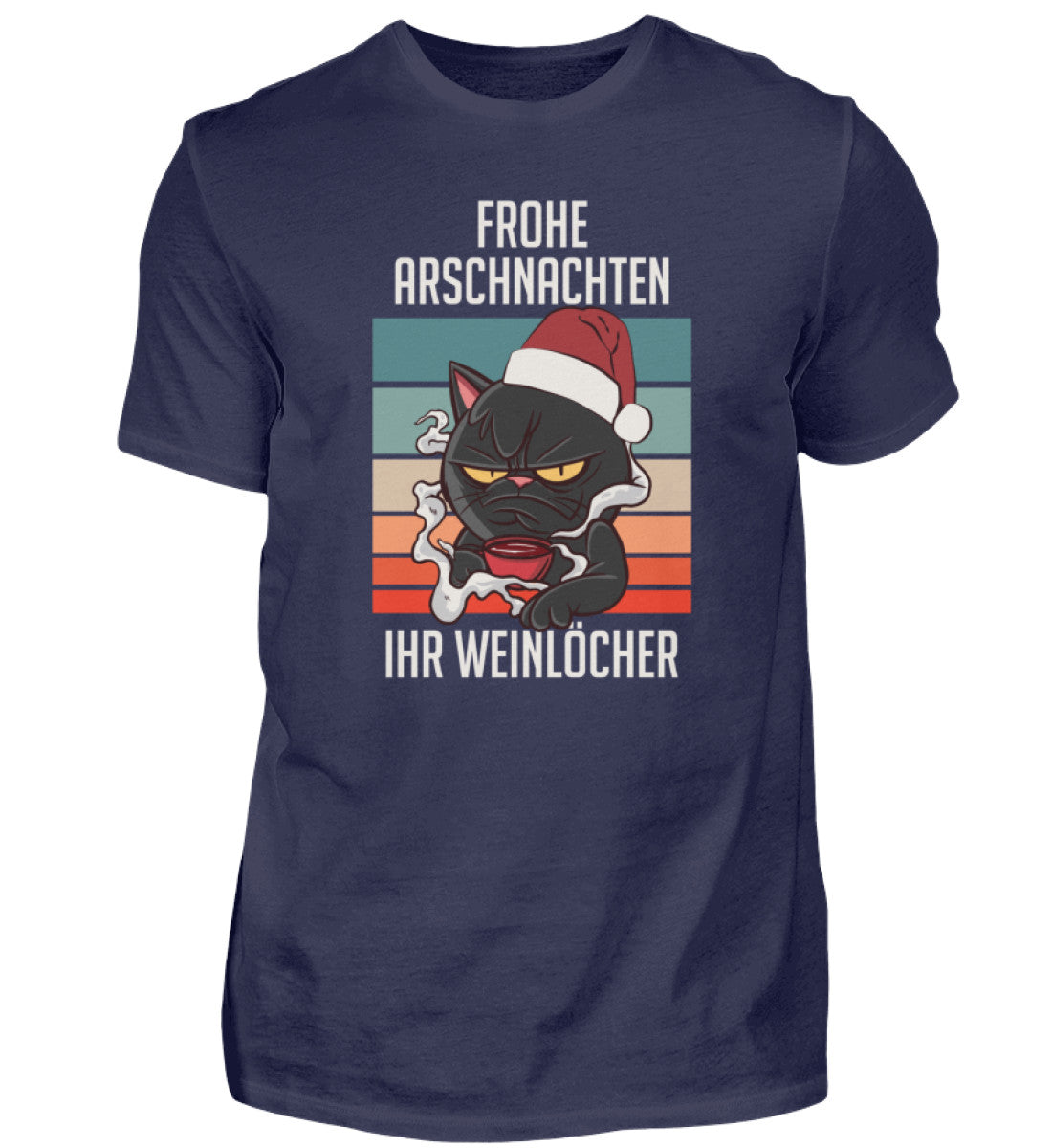 Frohe Arschnachten ihr Weinlöcher Katze - Herren Shirt