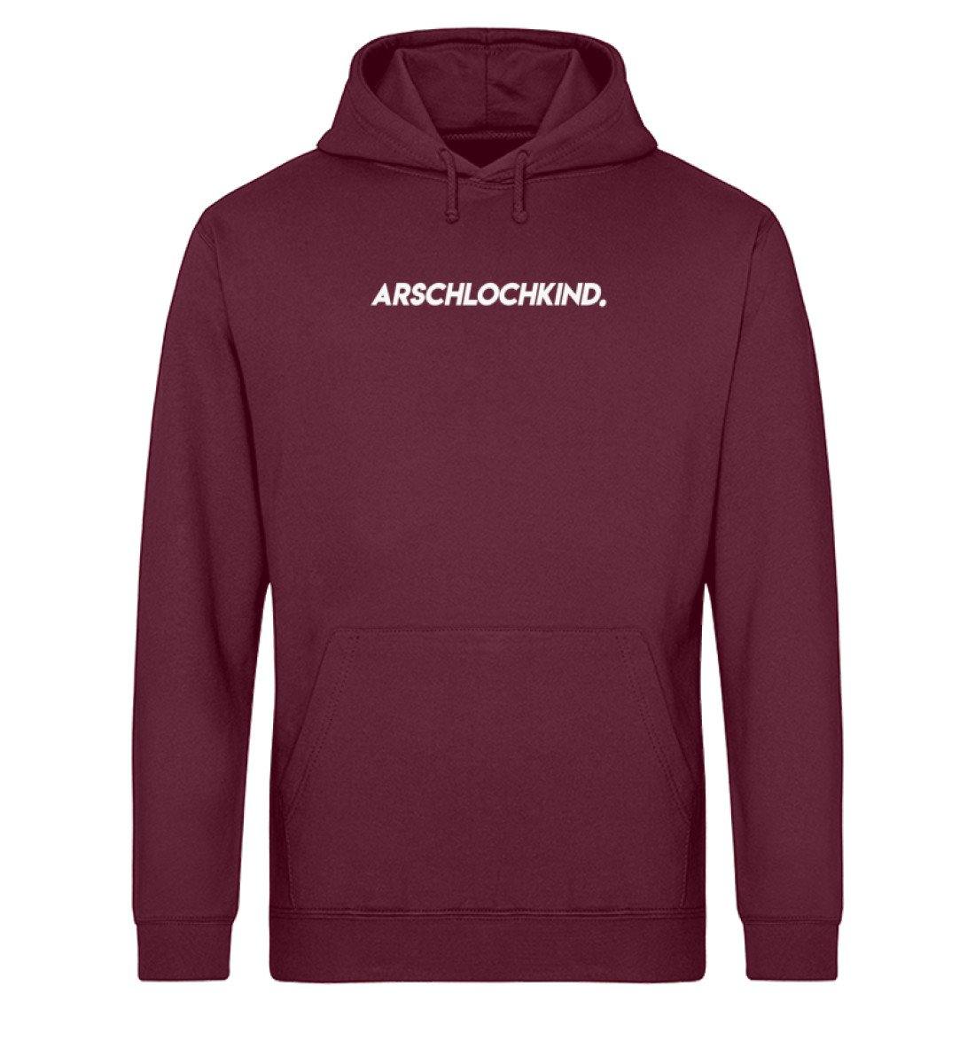 Arschlochkind. (XS - 4XL) - Words on Shirts - Unisex Organic Hoodie