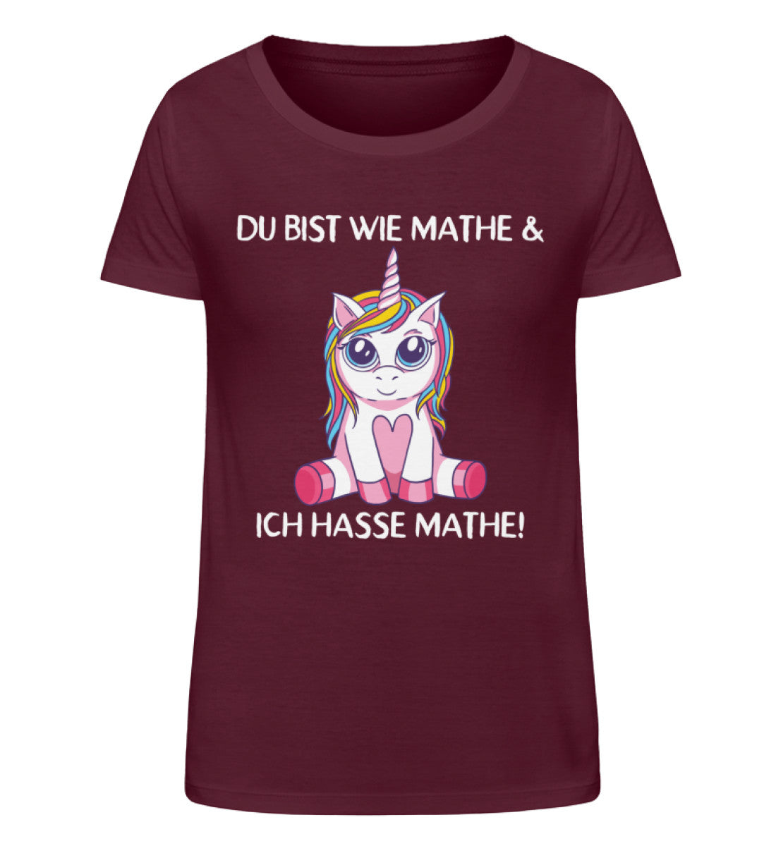 Du bist wie Mathe - Einhorn TF - Damen Organic Shirt
