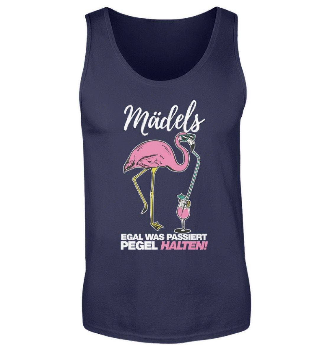 Mädels, Pegel halten. Flamingo - Herren Tanktop