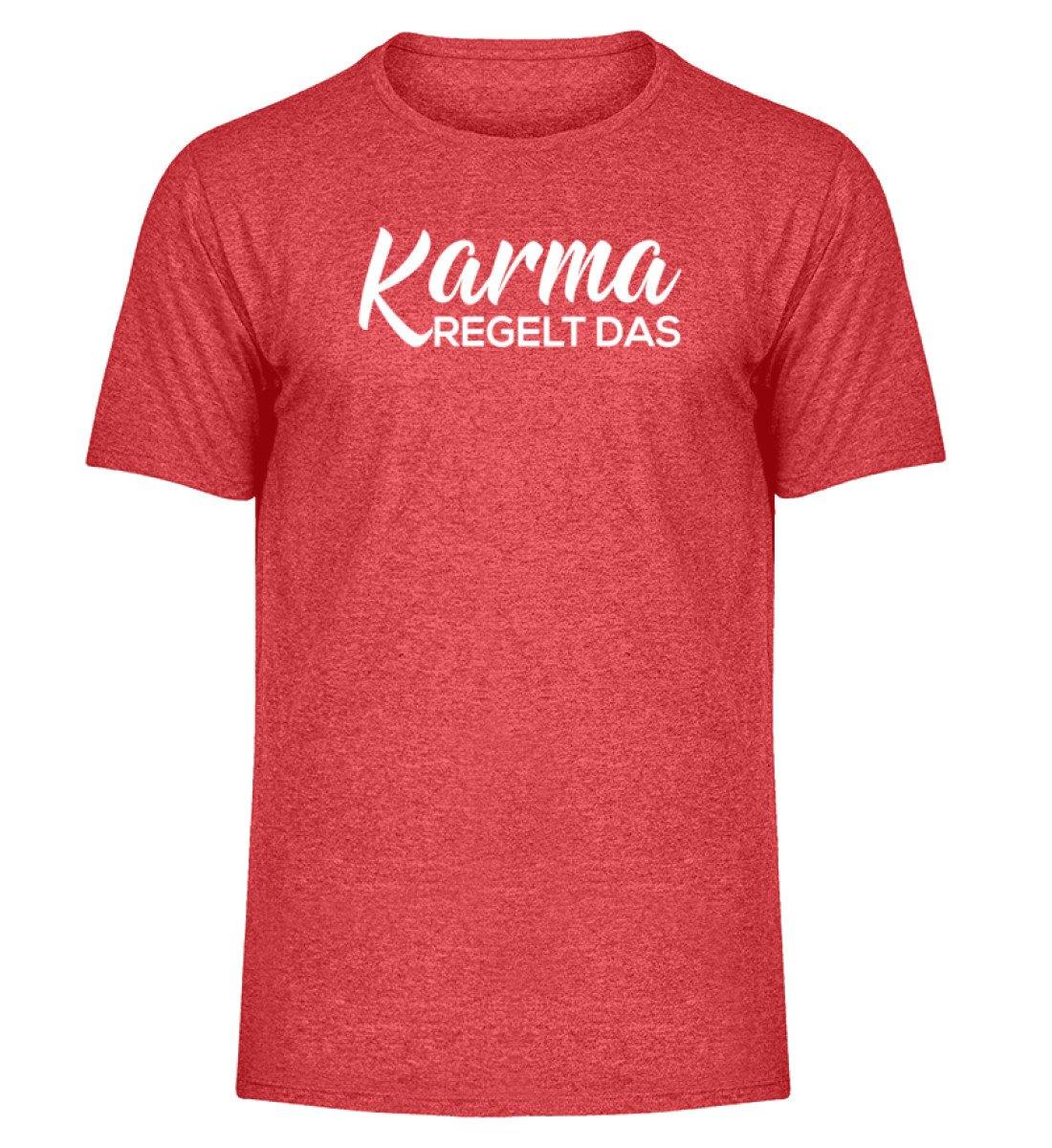 Karma regelt das- Words on Shirts - PR - Herren Melange Shirt