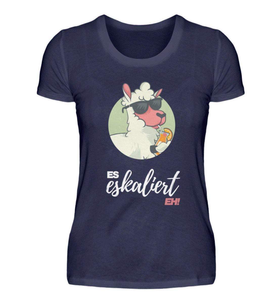Es eskaliert eh Lama Words on Shirts - Damenshirt - Words on Shirts