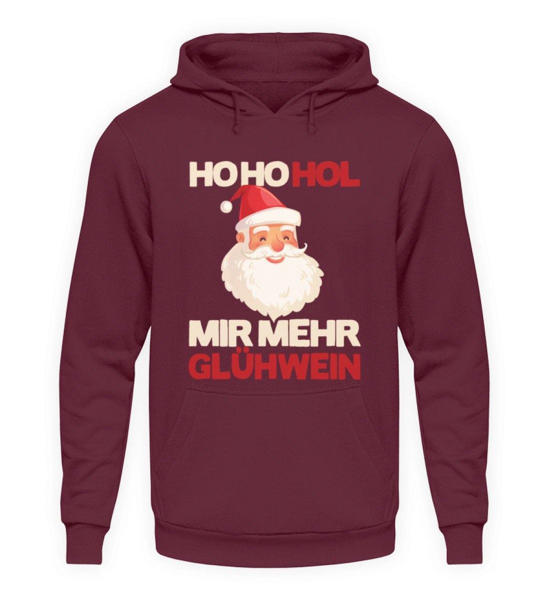 Ho Ho Hol mir Glühwein - Words on Shirt - Unisex Kapuzenpullover Hoodie