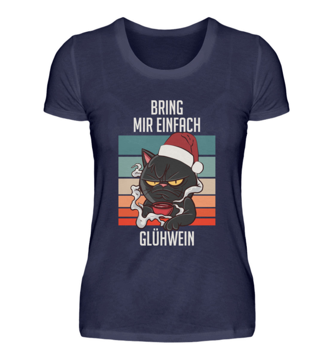 Bring mir einfach Glühwein - Katze XMAS - Damenshirt