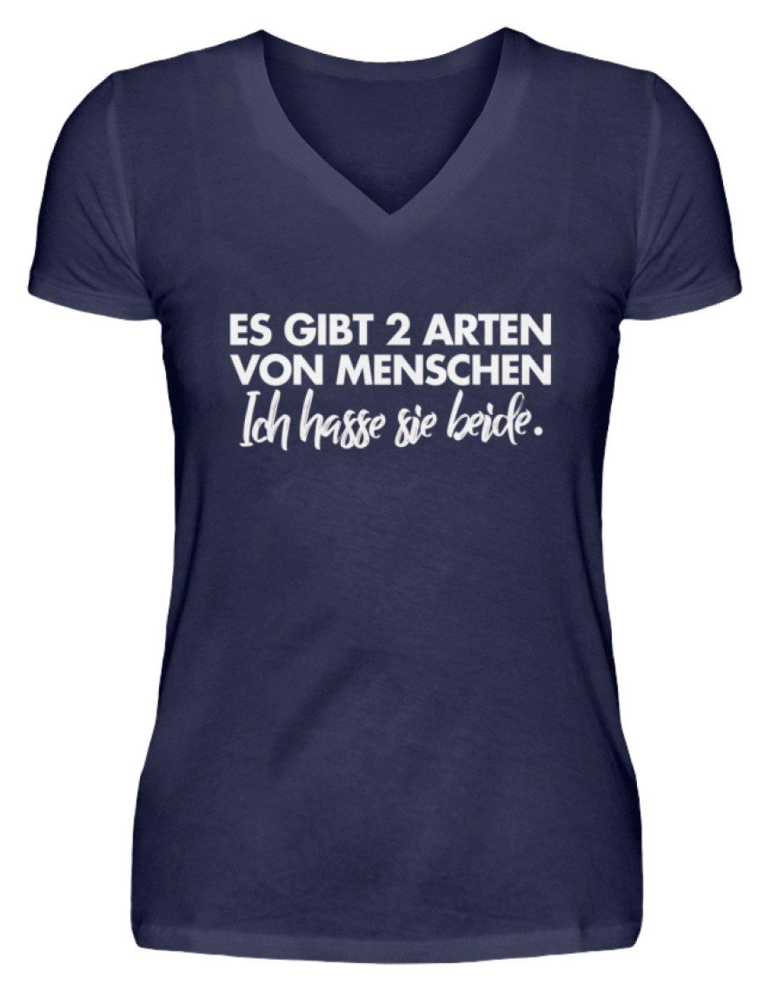 2 Arten von Menschen - Words on Shirts - V-Neck Damenshirt