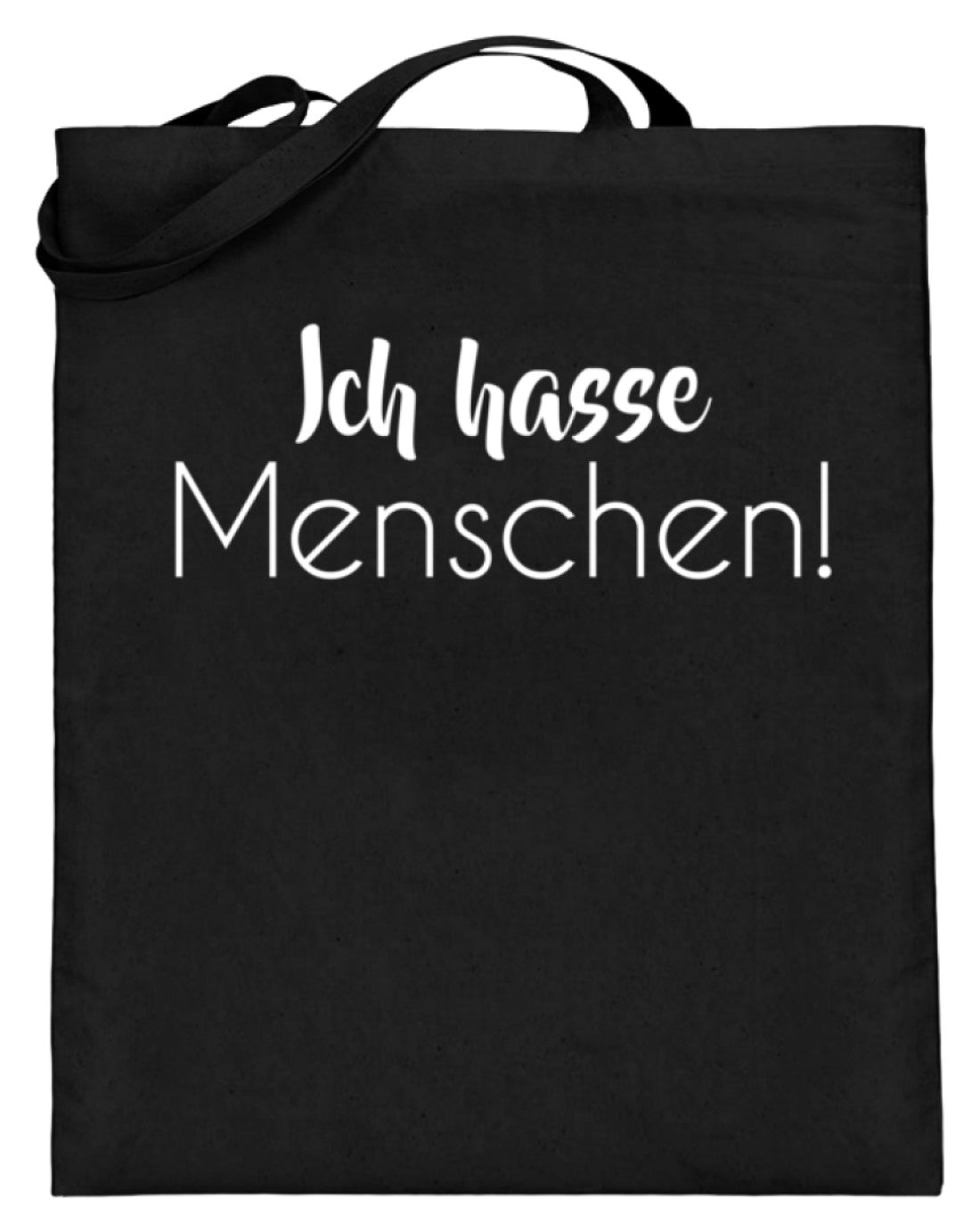 Ich hasse Menschen - Girls only - Jutebeutel (mit langen Henkeln)