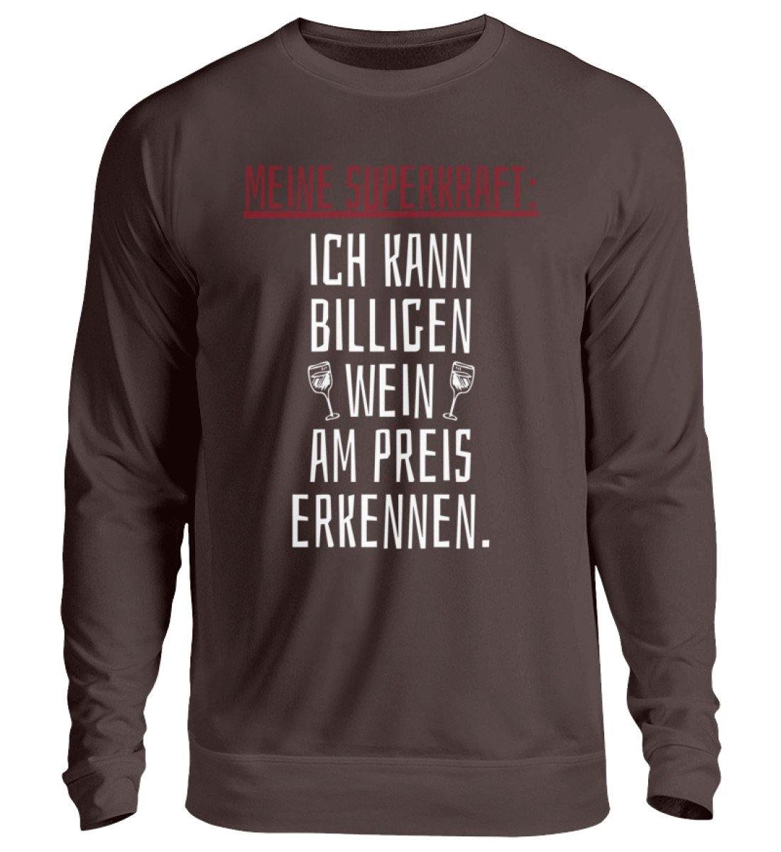 Superkraft billiger Wein Preis erkennen - Unisex Pullover